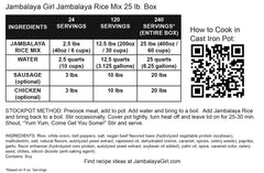 Food Service Jambalaya Seasoned Rice Blend, 25 lb. box
