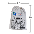 Custom Logo or Message! Gumbo Cotton Gift Bag