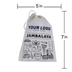 Custom Logo or Message! Jambalaya Cotton Gift Bag