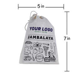 WHOLESALE: Custom Logo or Message! Jambalaya Cotton Gift Bag