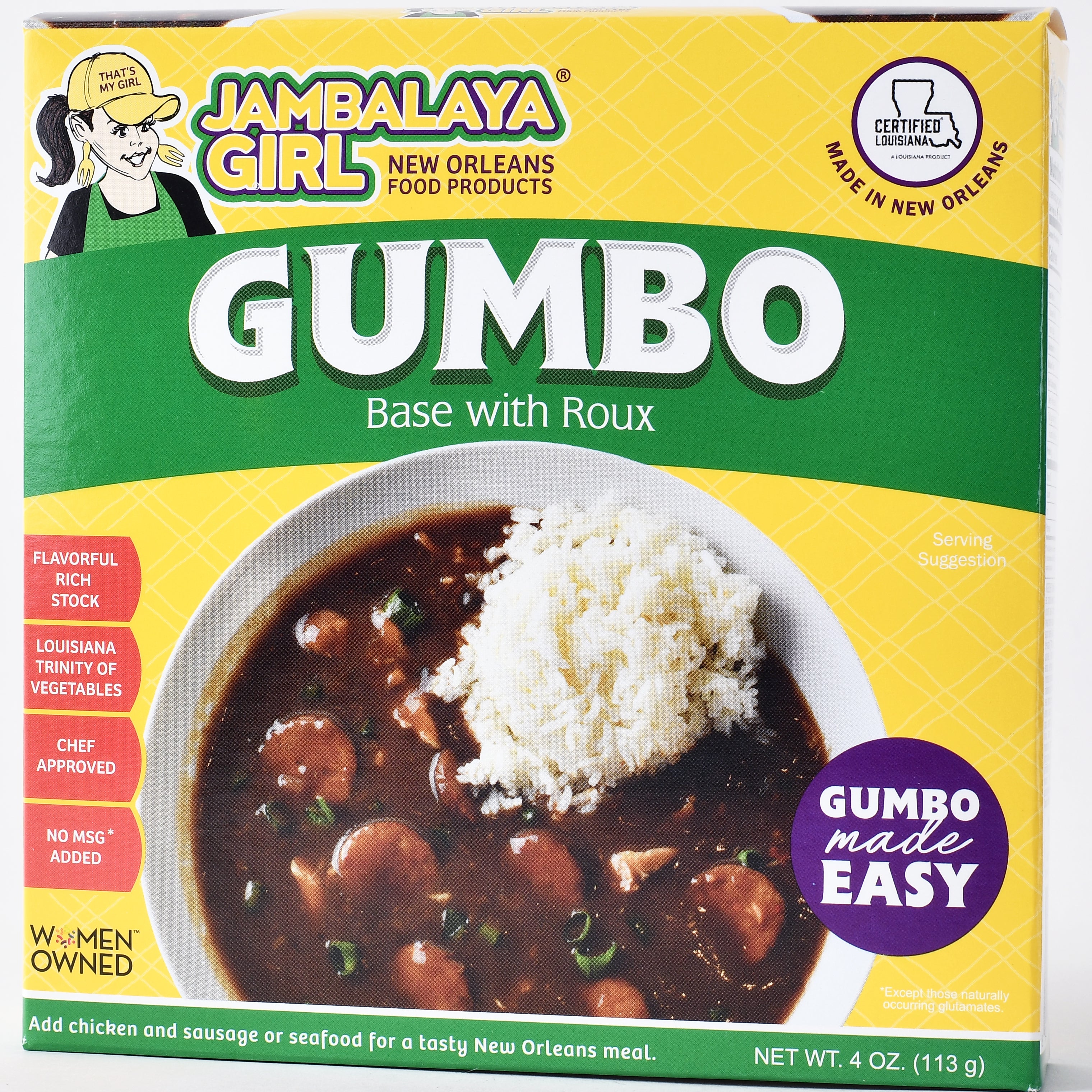 Jambalaya Girl Gumbo Base with Roux, 4 oz