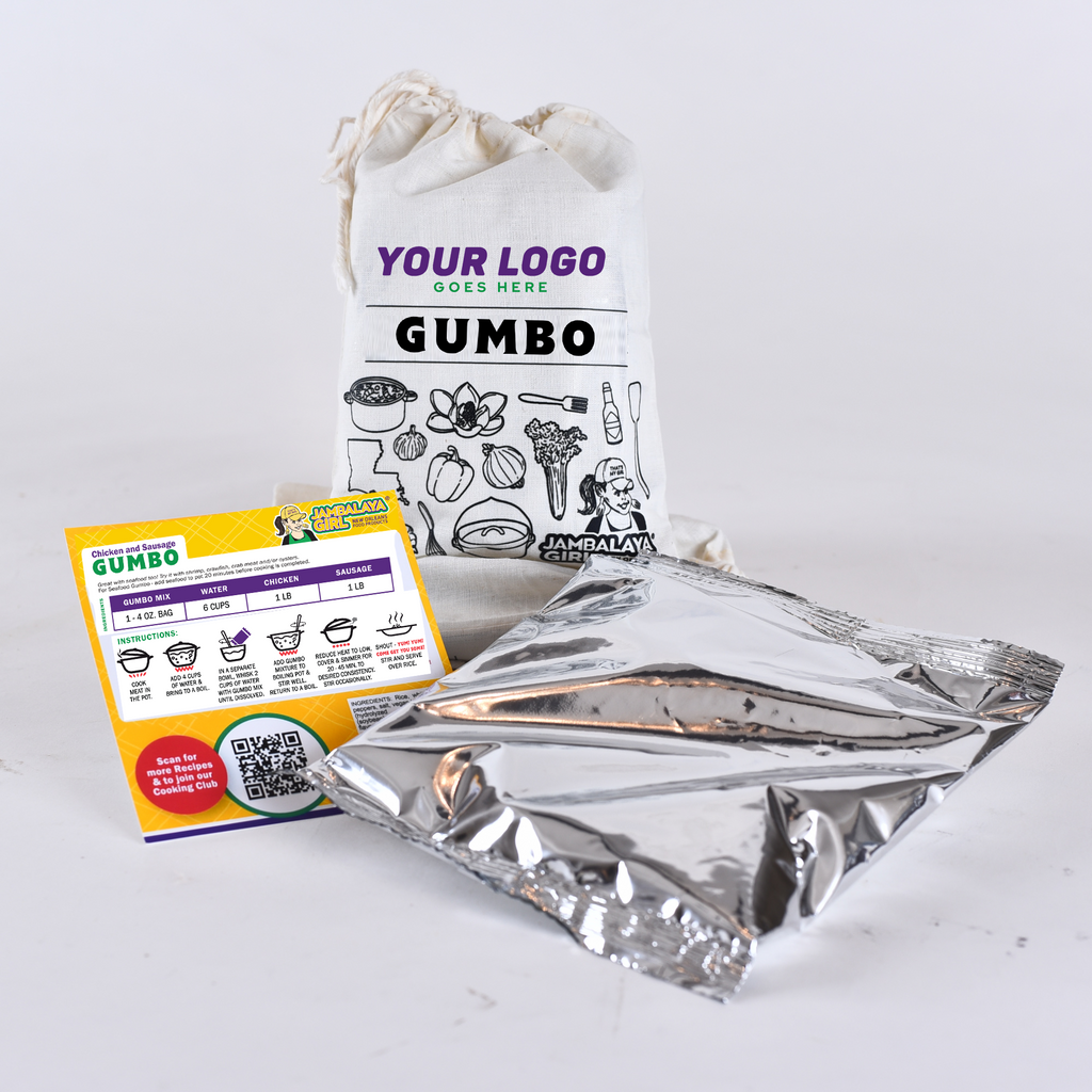 Custom Logo or Message! Gumbo Cotton Gift Bag