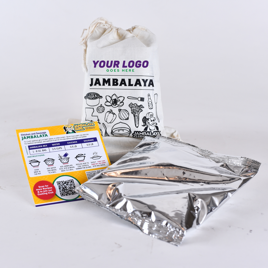 Custom Logo or Message! Jambalaya Cotton Gift Bag
