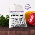 Custom Logo or Message! GUMBALAYA Cotton Gift Bag
