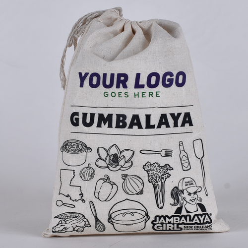 Custom Logo or Message! GUMBALAYA Cotton Gift Bag