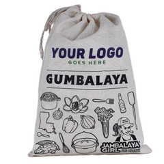 WHOLESALE: Custom Logo or Message! GUMBALAYA Cotton Gift Bag