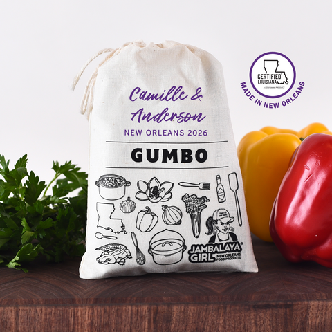 WHOLESALE: Custom Logo or Message! Gumbo Cotton Gift Bag