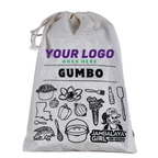 Custom Logo or Message! Gumbo Cotton Gift Bag