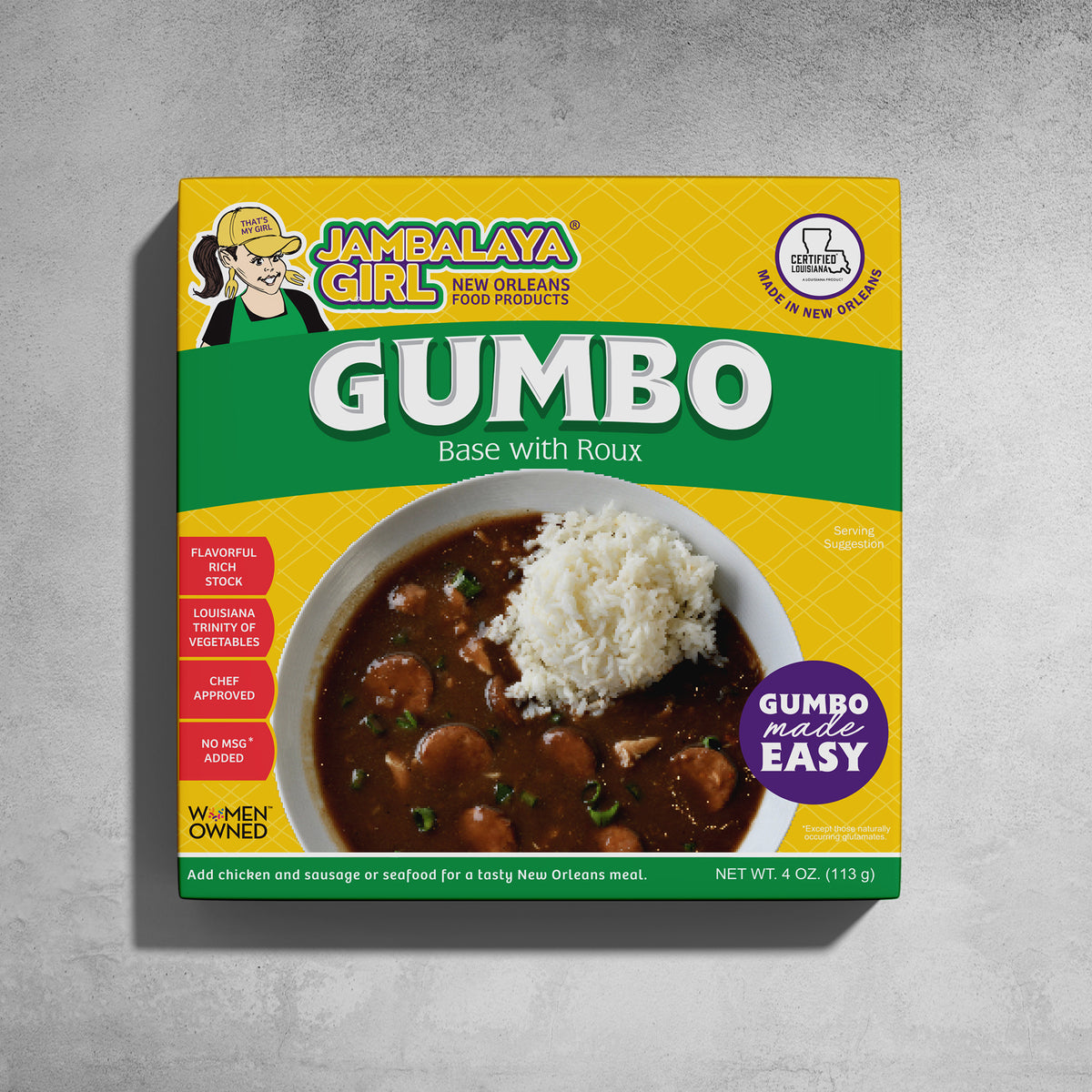 Jambalaya Girl Gumbo Base with Roux, 4 oz