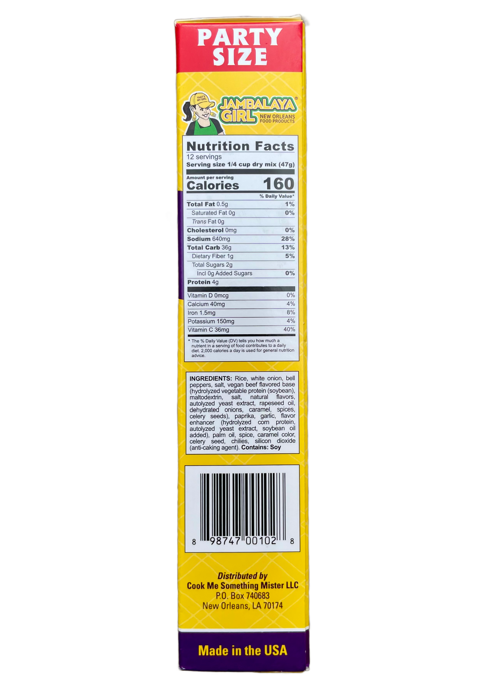 Jambalaya Girl Jambalaya Seasoned Rice Blend, 20 oz "Party Size" Box