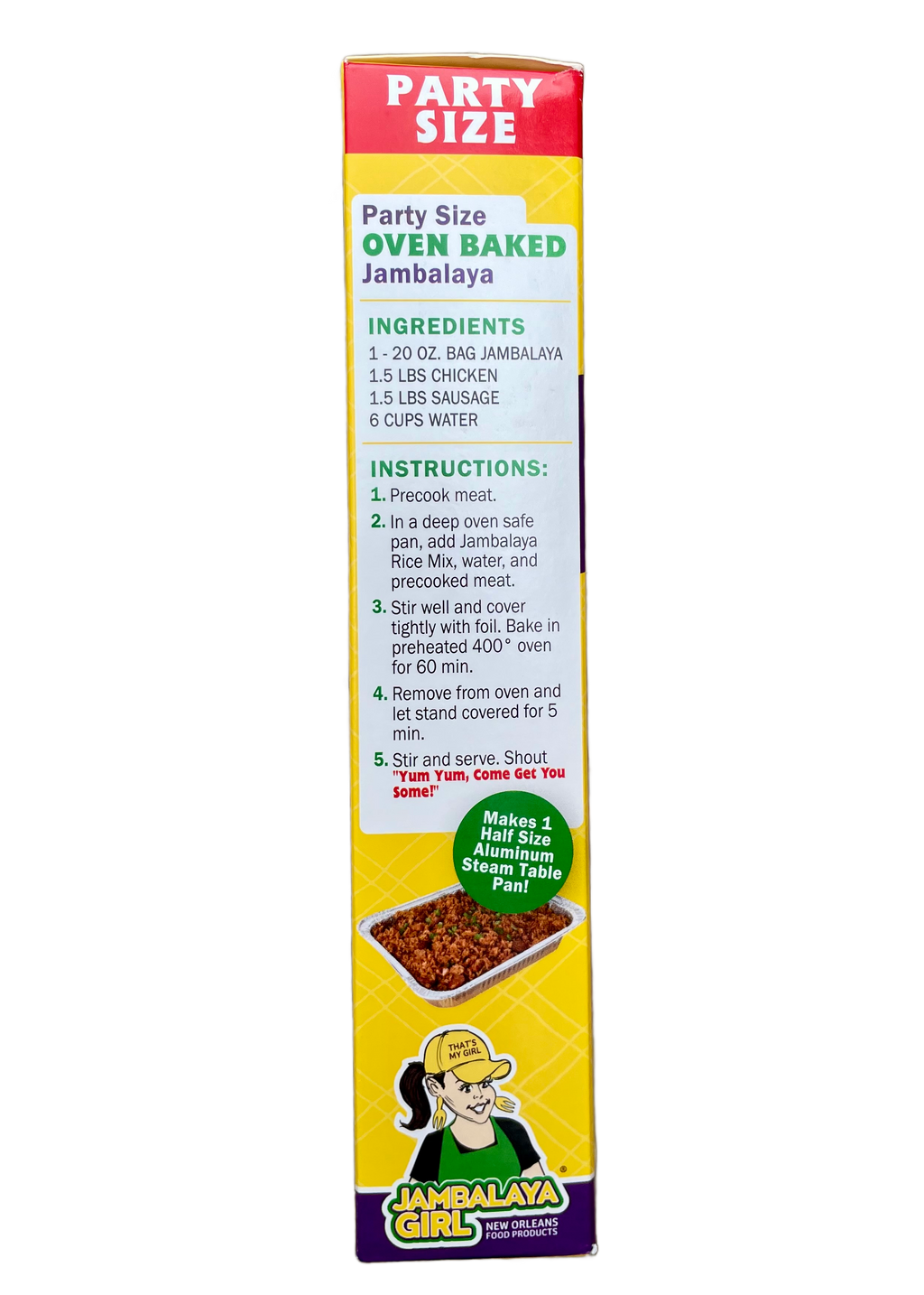 Jambalaya Girl Jambalaya Seasoned Rice Blend, 20 oz "Party Size" Box