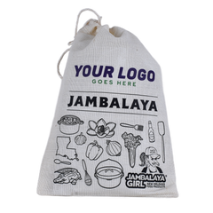 WHOLESALE: Custom Logo or Message! Jambalaya Cotton Gift Bag
