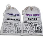 Custom Logo or Message! Jambalaya Cotton Gift Bag