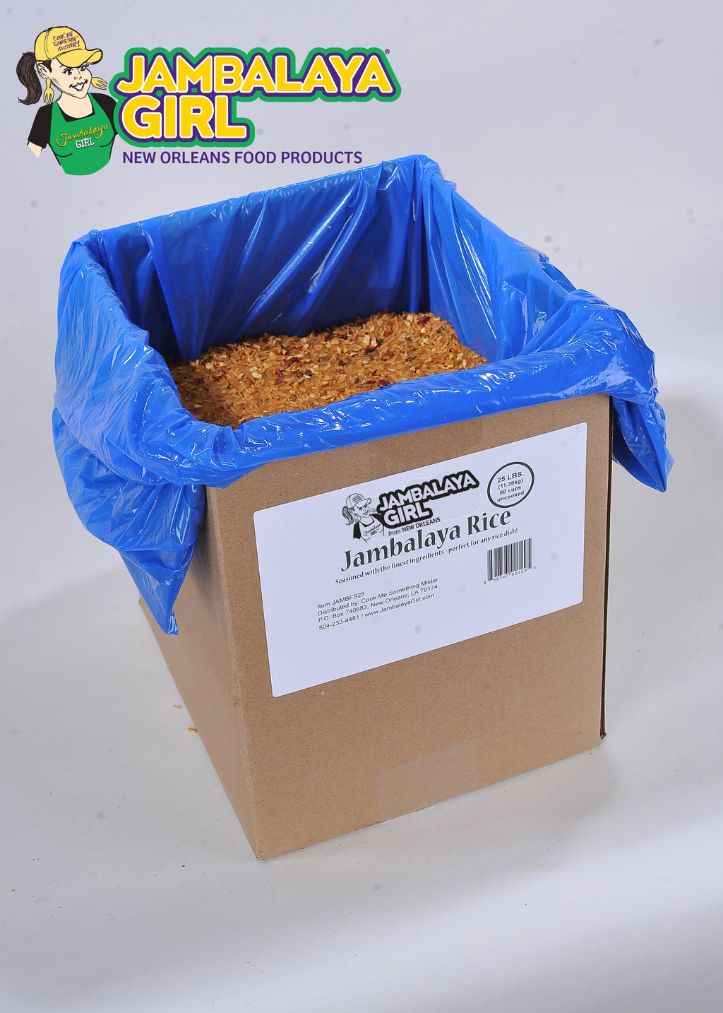 Food Service Jambalaya Seasoned Rice Blend, 25 lb. box