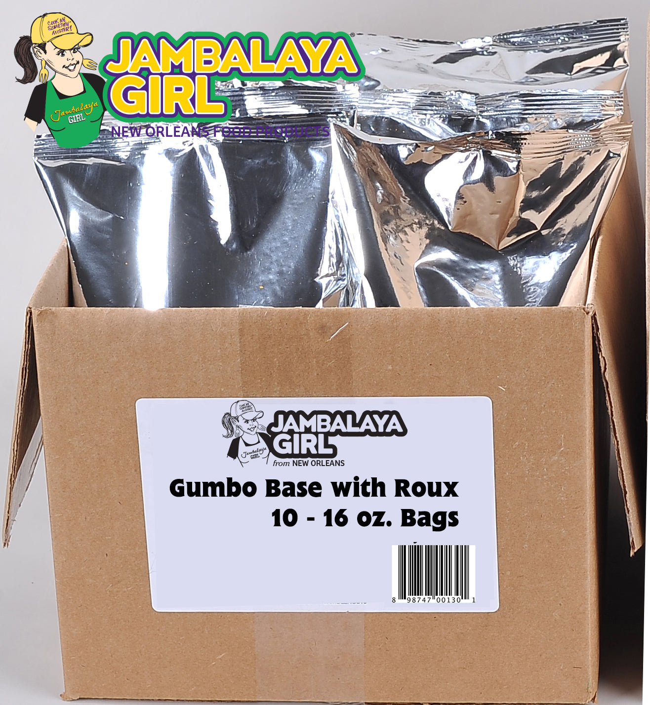 Food Service Gumbo Base with Roux Mix, Case of 10 - 16 oz.