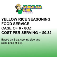 Food Service Yellow Rice Seasoning & Vegetable Blend (without rice), Case of 6 – 8oz